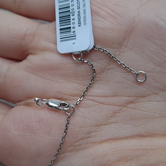 NWT Kendra Scott Letter Coin Necklace in Oxidized Sterling Silver - Picture 9 of 14